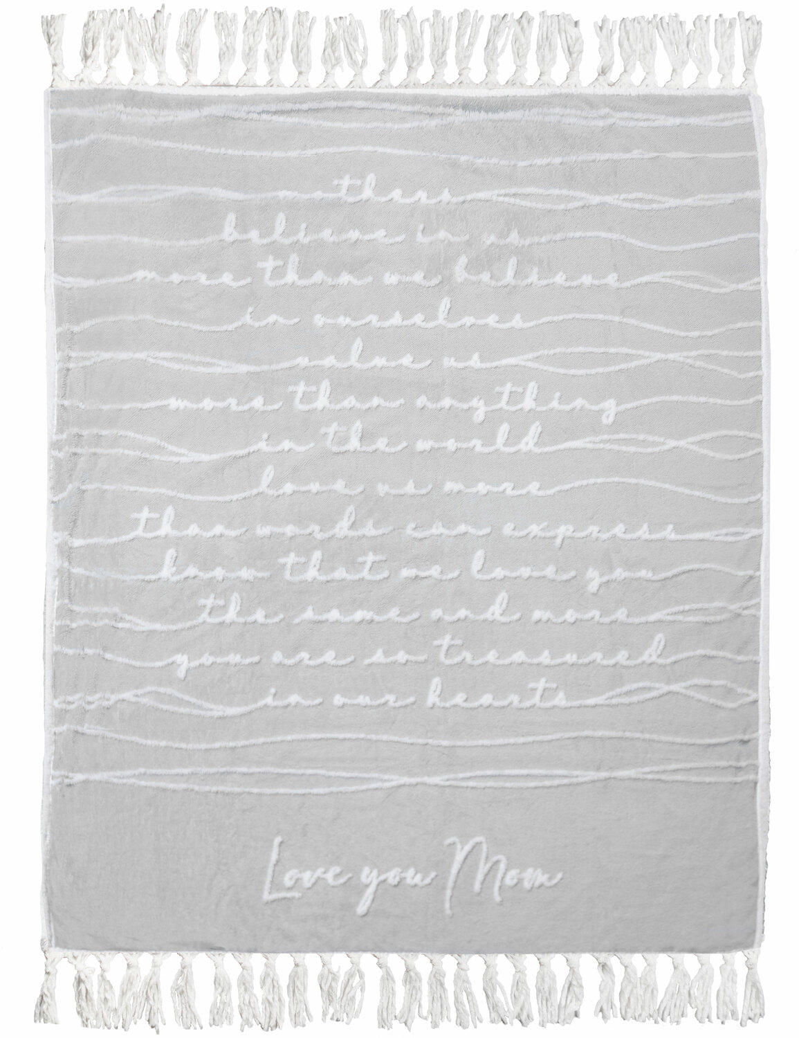 Love You Mom by Threaded Together - Love You Mom - 50" x 60" Inspirational Plush Blanket
