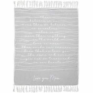 Love You Mom by Threaded Together - 50" x 60" Inspirational Plush Blanket