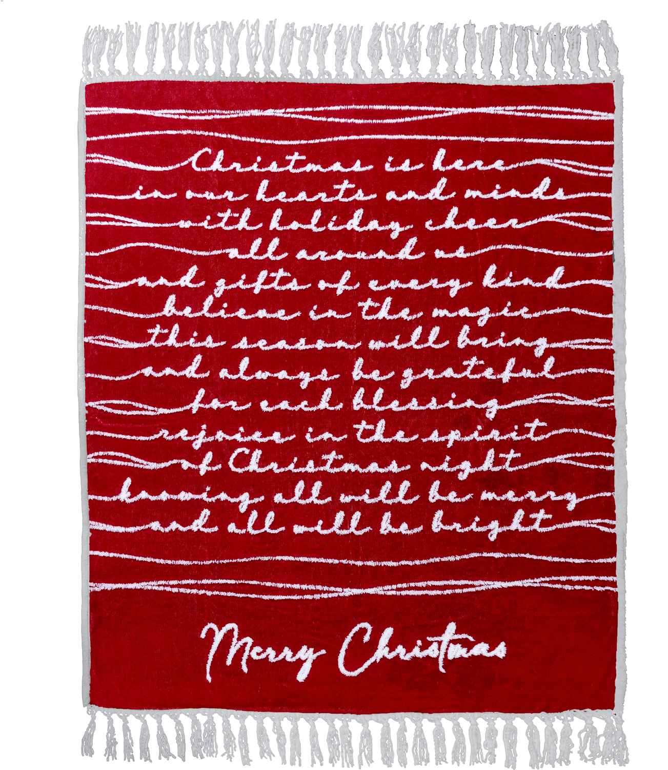 Merry Christmas by Threaded Together - Merry Christmas - 50" x 60" Inspirational Plush Blanket