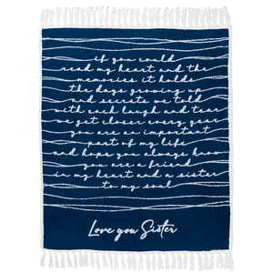 Love You Sister by Threaded Together - 50" x 60" Inspirational Plush Blanket