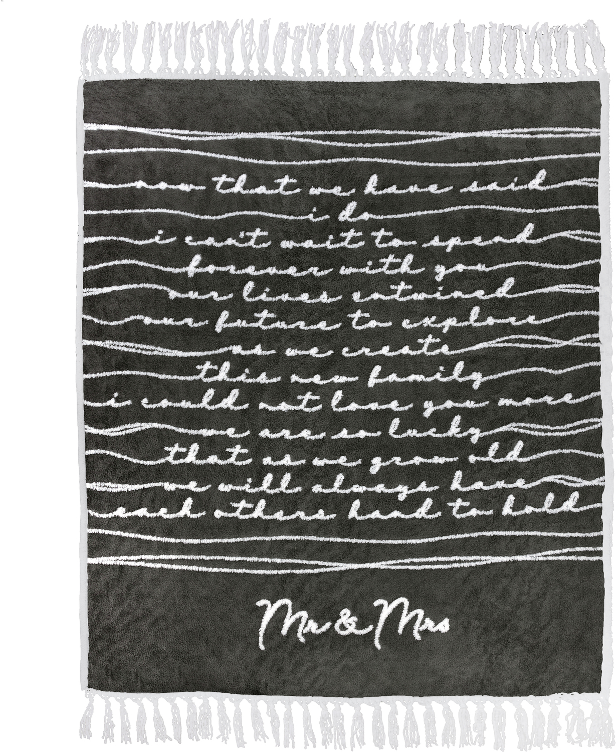 Mr. & Mrs. by Threaded Together - Mr. & Mrs. - 50" x 60" Inspirational Plush Blanket