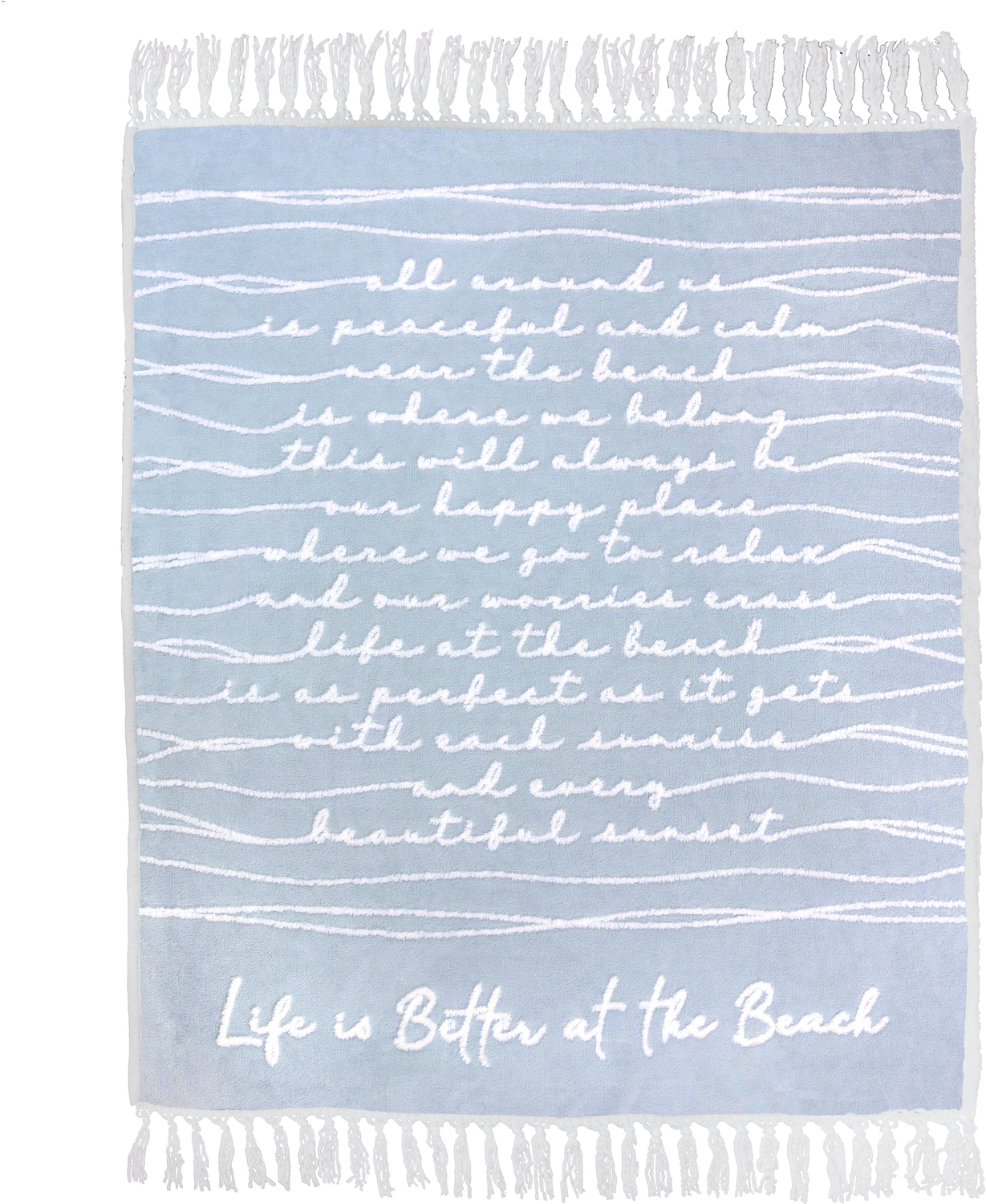 Life is Better at the Beach by Threaded Together - Life is Better at the Beach - 50" x 60" Inspirational Plush Blanket