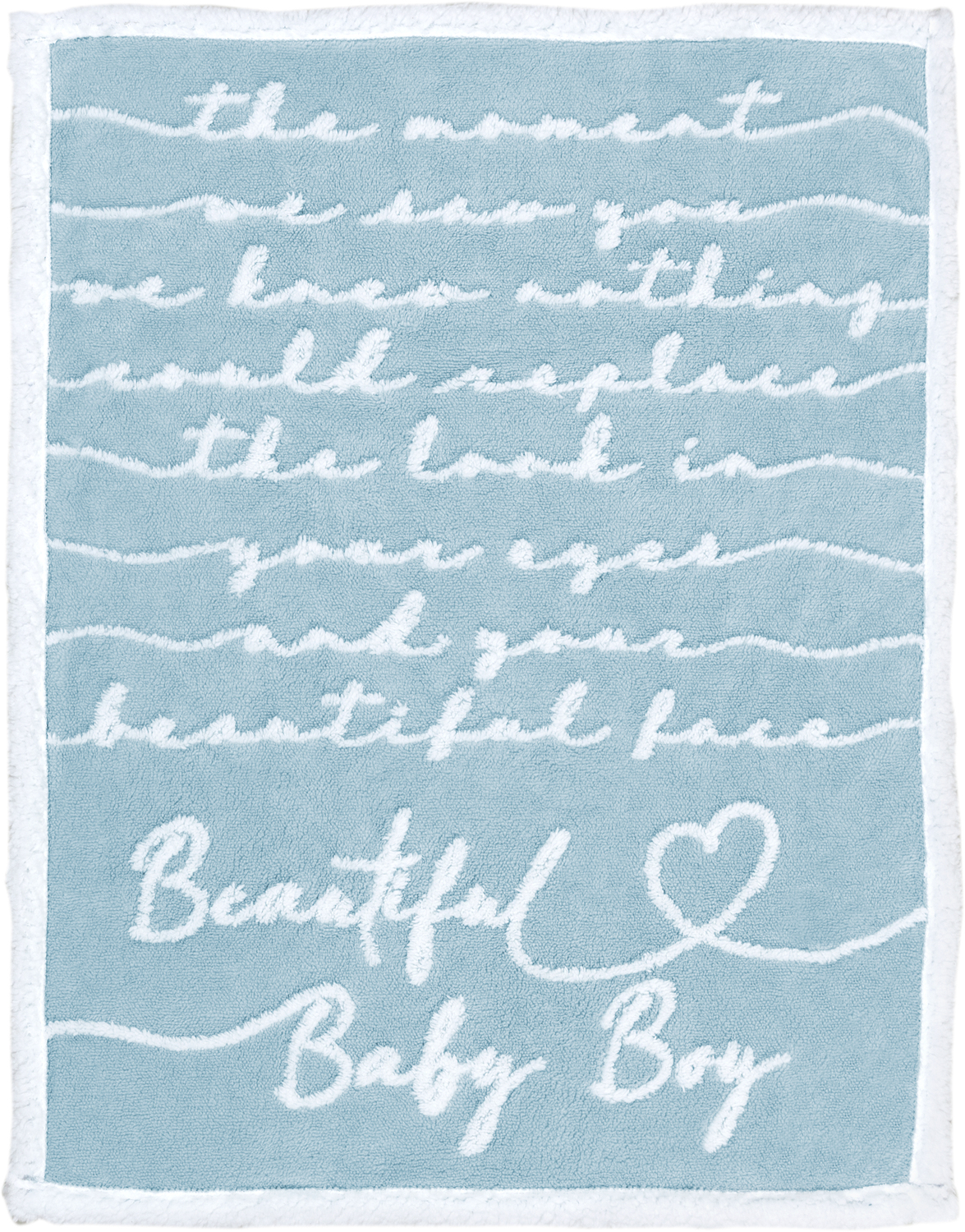 Beautiful Baby Boy by Threaded Together - Beautiful Baby Boy - 30" x 40" Inspirational Plush Baby Blanket