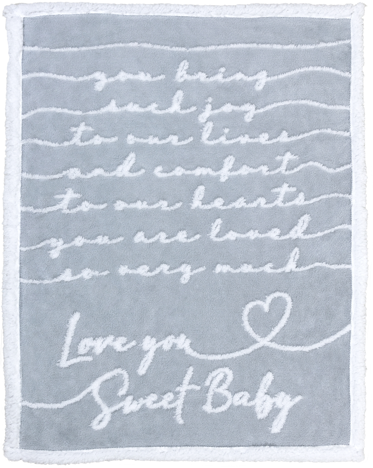 Love You Sweet Baby by Threaded Together - Love You Sweet Baby - 30" x 40" Inspirational Plush Baby Blanket