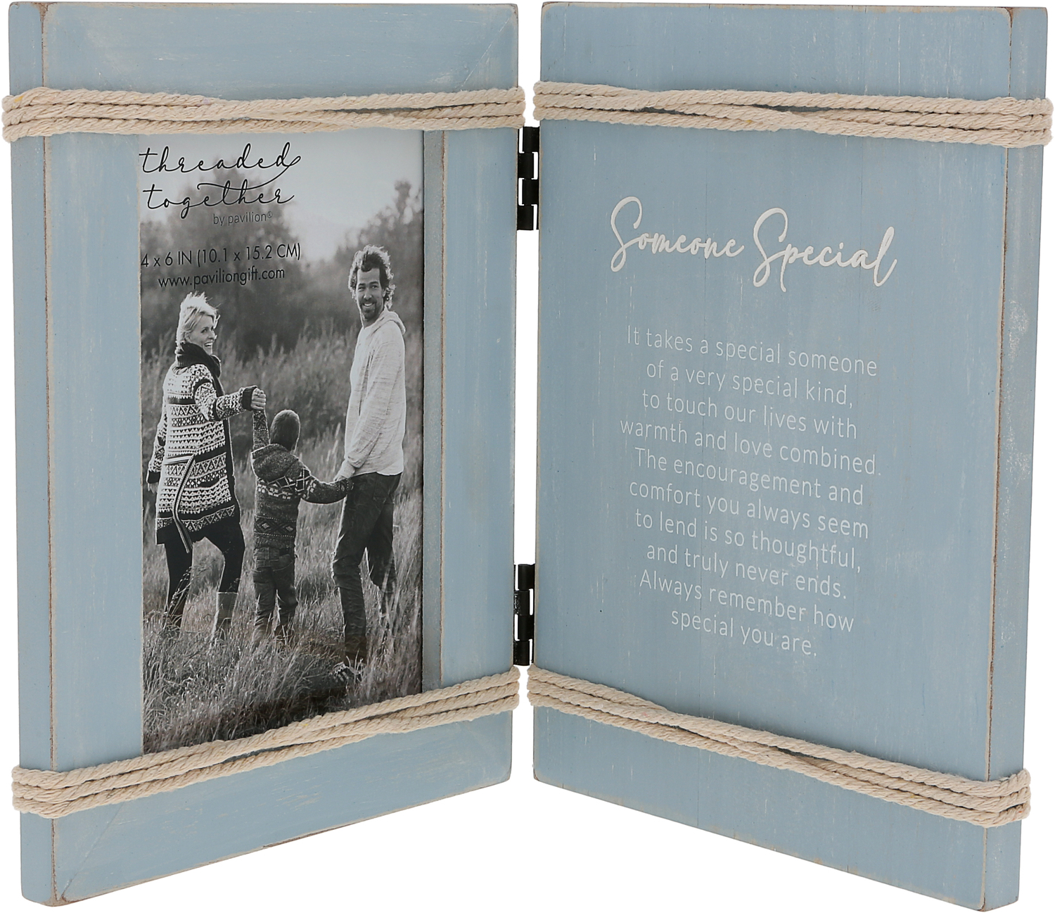 Someone Special by Threaded Together - Someone Special - 5.5" x 7.5" Hinged Sentiment Frame (Holds 4" x 6" Photo)