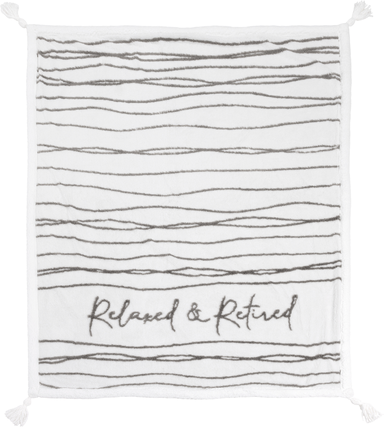 Relaxed & Retired by Threaded Together - Relaxed & Retired - 50" x 60" Inspirational Plush Blanket