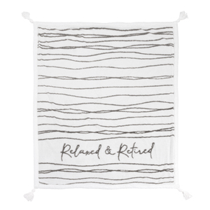 Relaxed & Retired by Threaded Together - 50" x 60" Inspirational Plush Blanket