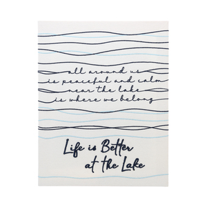 Life is Better at the Lake by Threaded Together - 12" x 15" Embroidered Plaque
