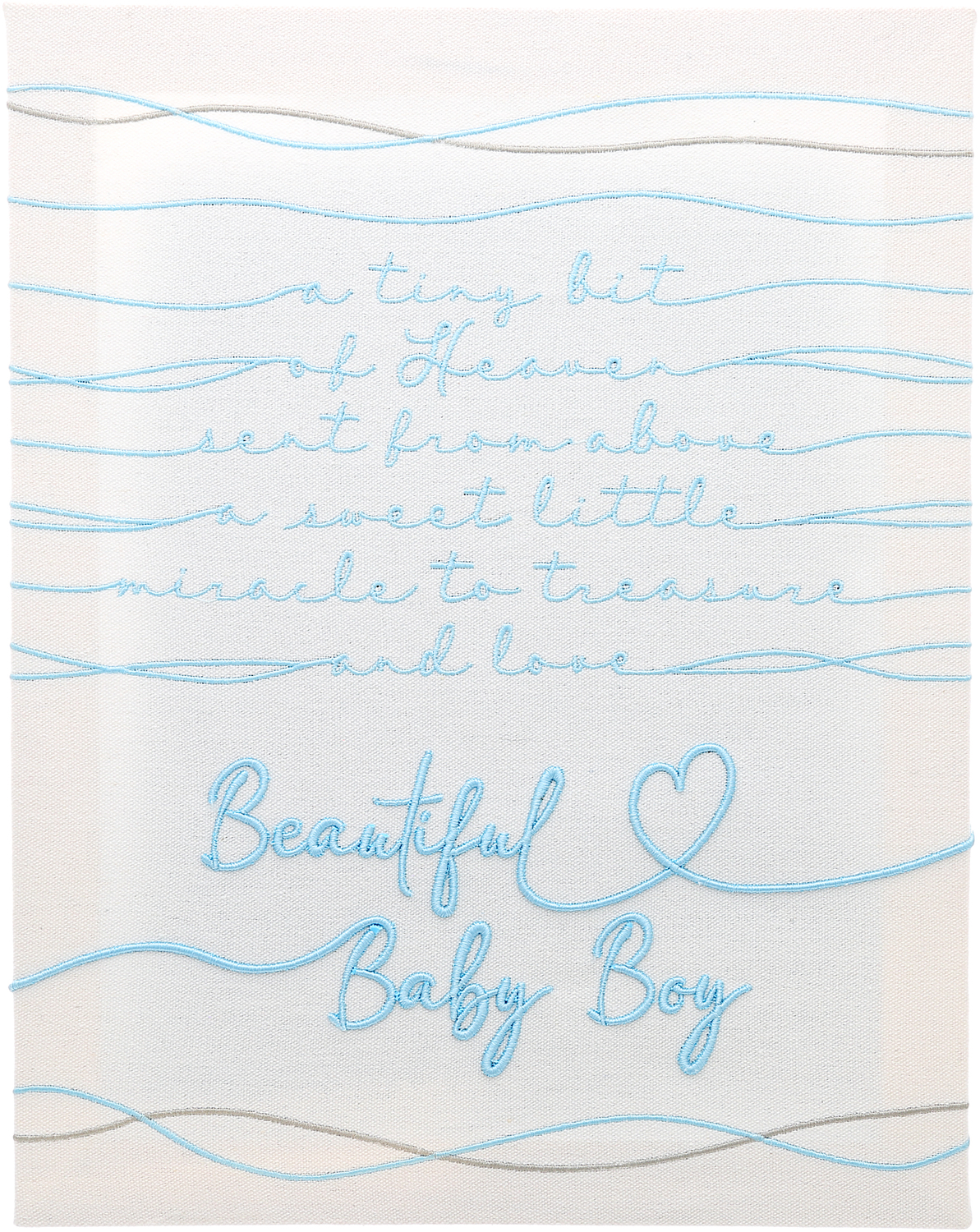 Beautiful Baby Boy by Threaded Together - Beautiful Baby Boy - 12" x 15" Embroidered Plaque