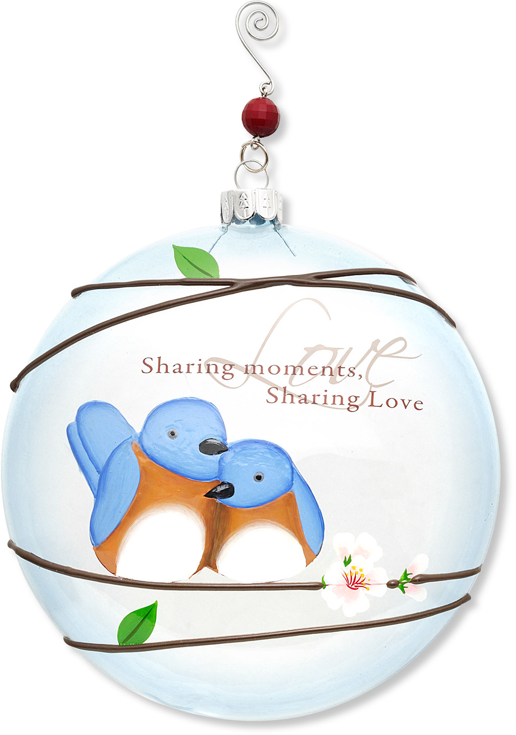 Love by Peace Love & Birds - Love - 5" Diameter Glass Ornament