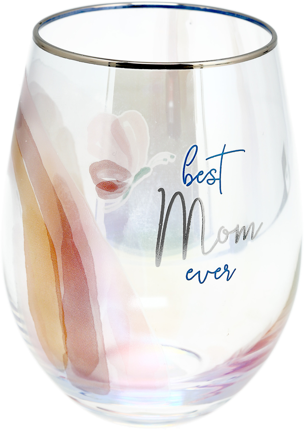 Mom by Rosy Heart - Mom - 18 oz Stemless Wine Glass