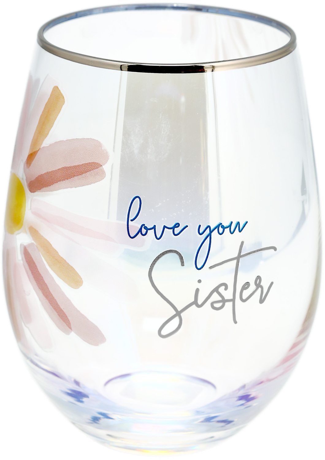 Sister by Rosy Heart - Sister - 18 oz Stemless Wine Glass