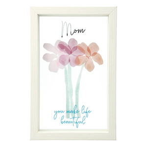 Mom by Rosy Heart - 5.5" x 8.5" Framed Glass Plaque