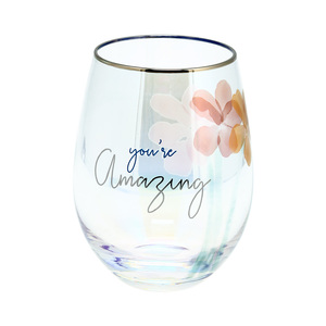 Amazing by Rosy Heart - 18 oz Stemless Wine Glass