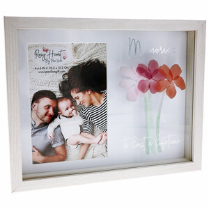 Memories by Rosy Heart - 9.5" x 7.5" Shadow Box Frame
(Holds 4" x 6" Photo)