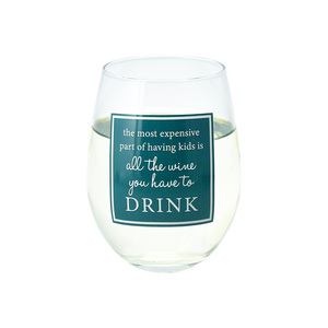 All The Wine by A-Parent-ly - 18 oz Stemless Wine Glass