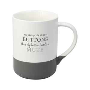 Mute Button by A-Parent-ly - 18 oz Mug
