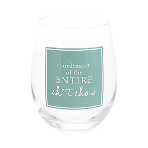 Coordinator by A-Parent-ly - 18 oz Stemless Wine Glass