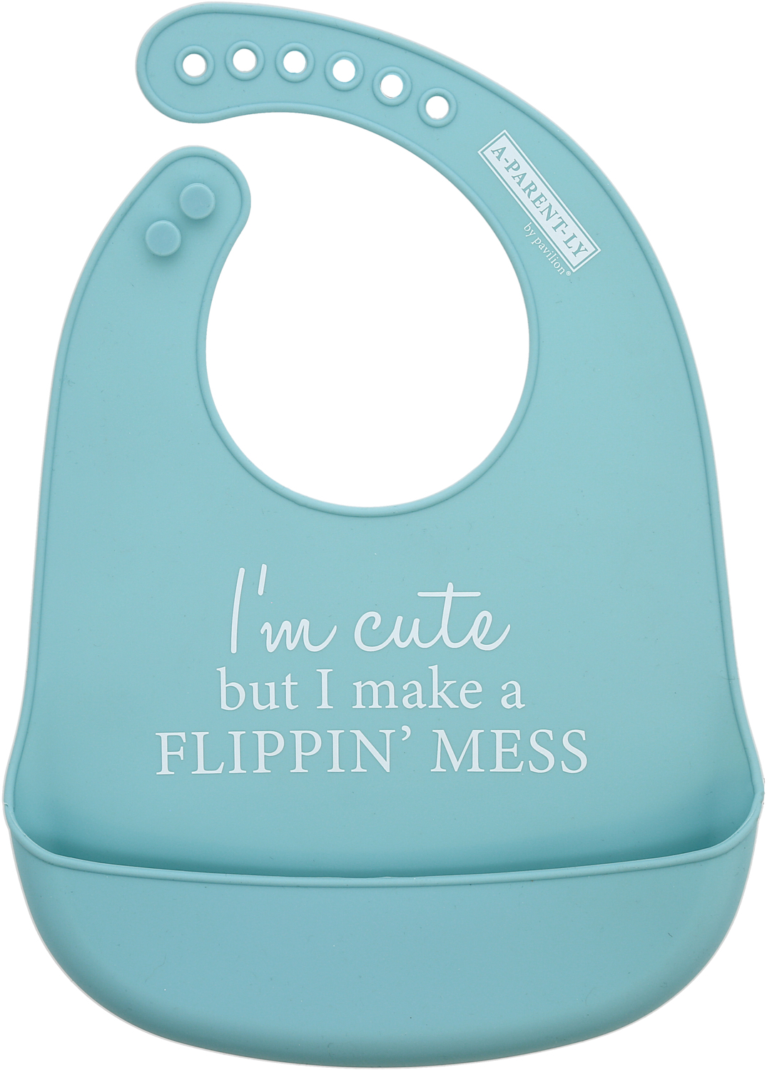 Flippin' Mess by A-Parent-ly - Flippin' Mess - 12" Silicone Catch All Bib