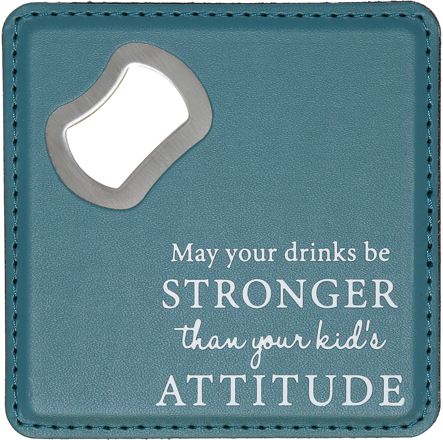 Attitude by A-Parent-ly - Attitude - 4" x 4" Bottle Opener Coaster