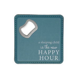 Happy Hour by A-Parent-ly - 4" x 4" Bottle Opener Coaster