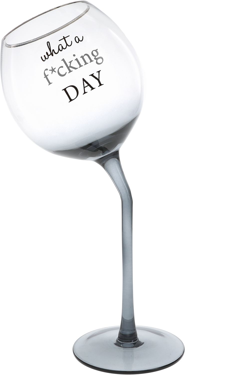 F*cking Day by A-Parent-ly - F*cking Day - 11 oz Tipsy Stemmed Wine Glass