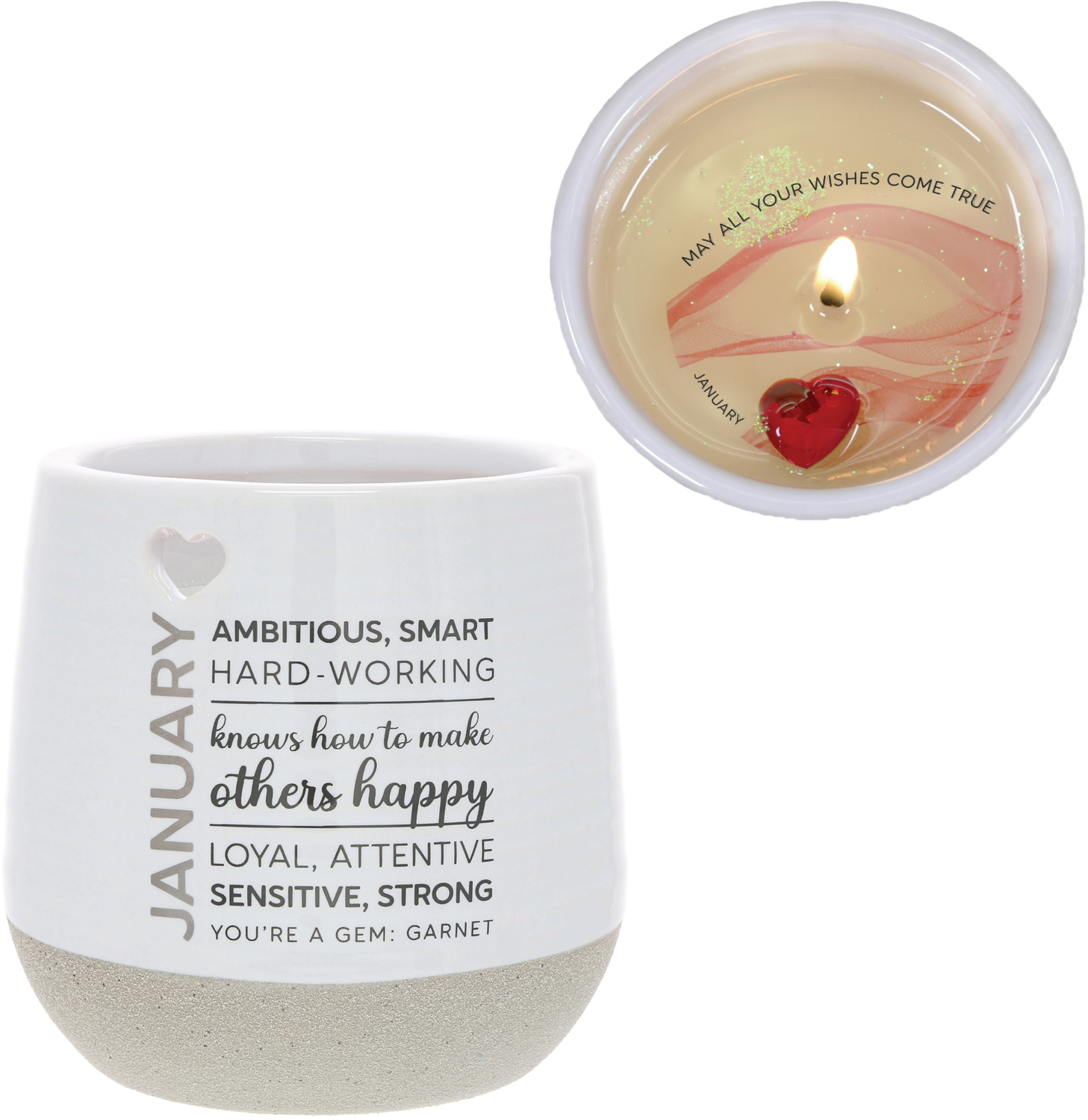 January by You Are a Gem - January - 11 oz - 100% Soy Wax Reveal Candle with Birthstone Scent: Tranquility