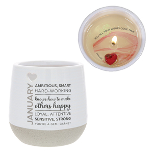 January by You Are a Gem - 11 oz - 100% Soy Wax Reveal Candle with Birthstone Scent: Tranquility