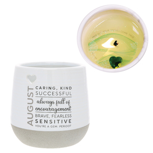 August by You Are a Gem - 11 oz - 100% Soy Wax Reveal Candle with Birthstone Scent: Tranquility