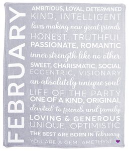 February by You Are a Gem - 50" x 60" Royal Plush Blanket