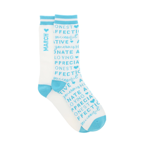 March by You Are a Gem - M/L Unisex Crew Sock