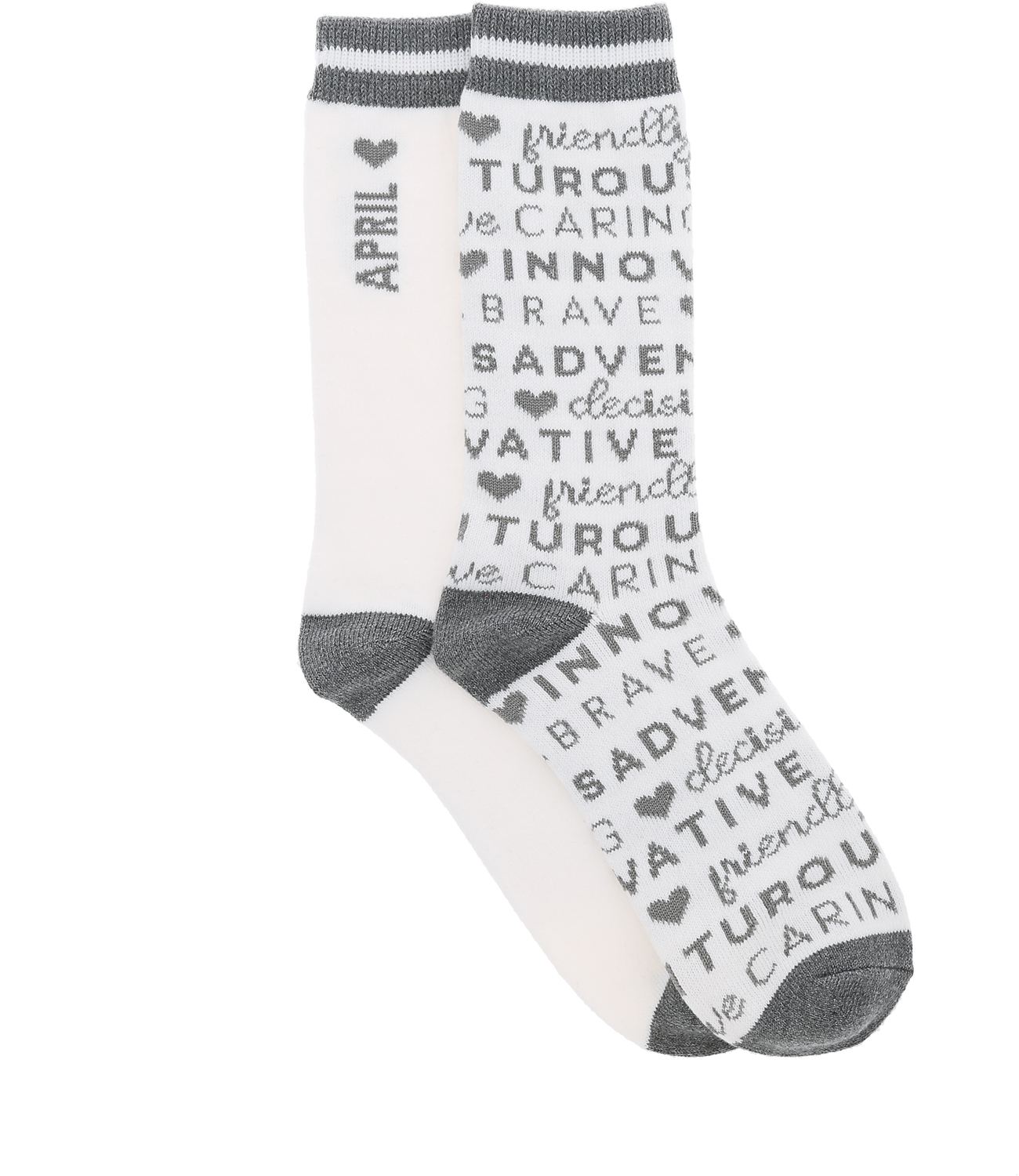 April by You Are a Gem - April - M/L Unisex Crew Sock