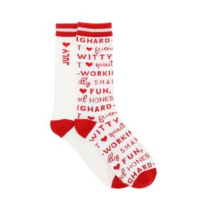 July by You Are a Gem - M/L Unisex Crew Sock