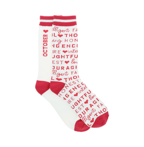 October by You Are a Gem - M/L Unisex Crew Sock