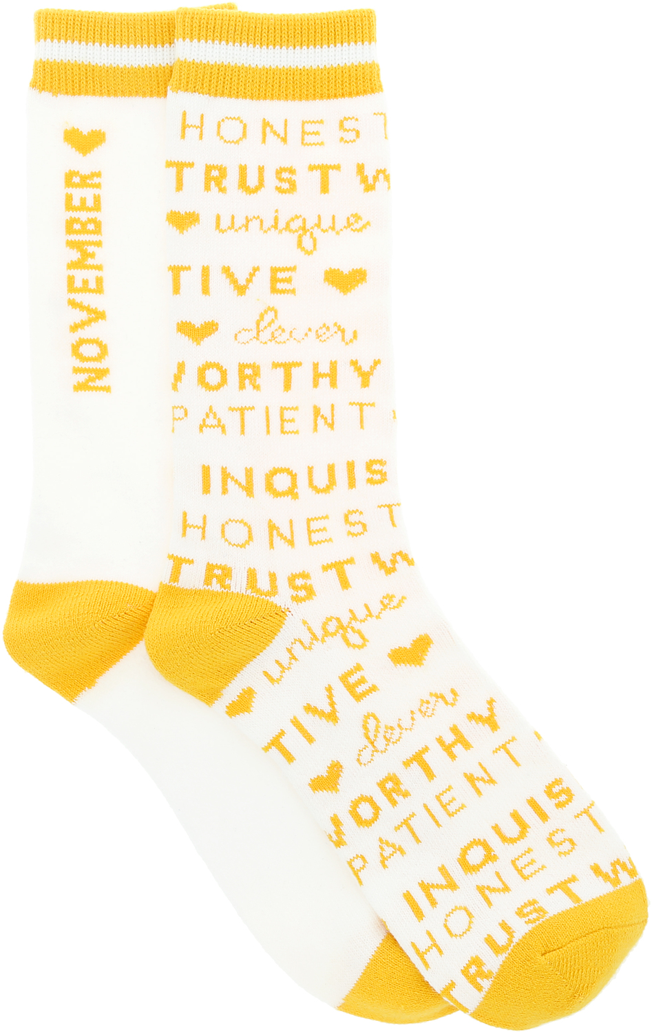 November by You Are a Gem - November - M/L Unisex Crew Sock