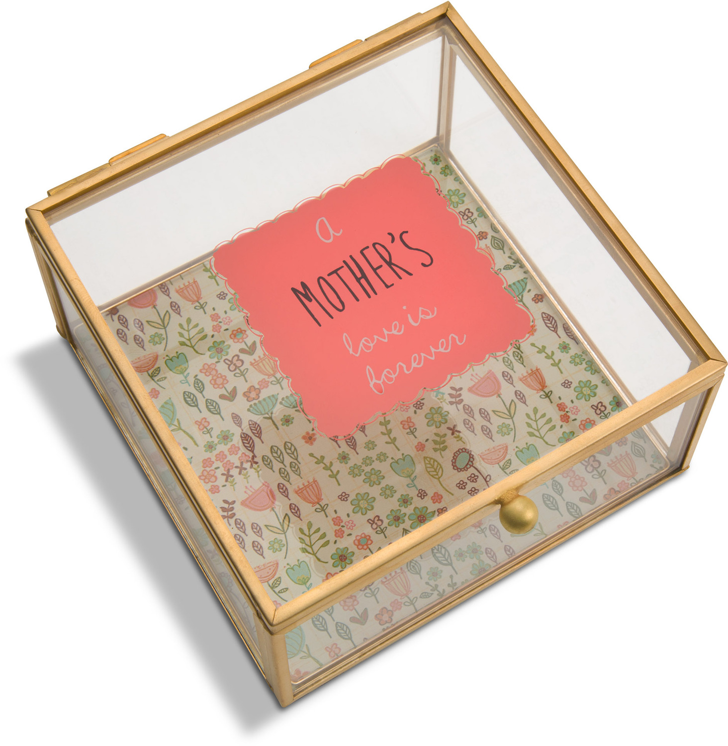Mother by A Mother's Love by Amylee Weeks - Mother - 4.25" x 4.25" Glass Keepsake Box
