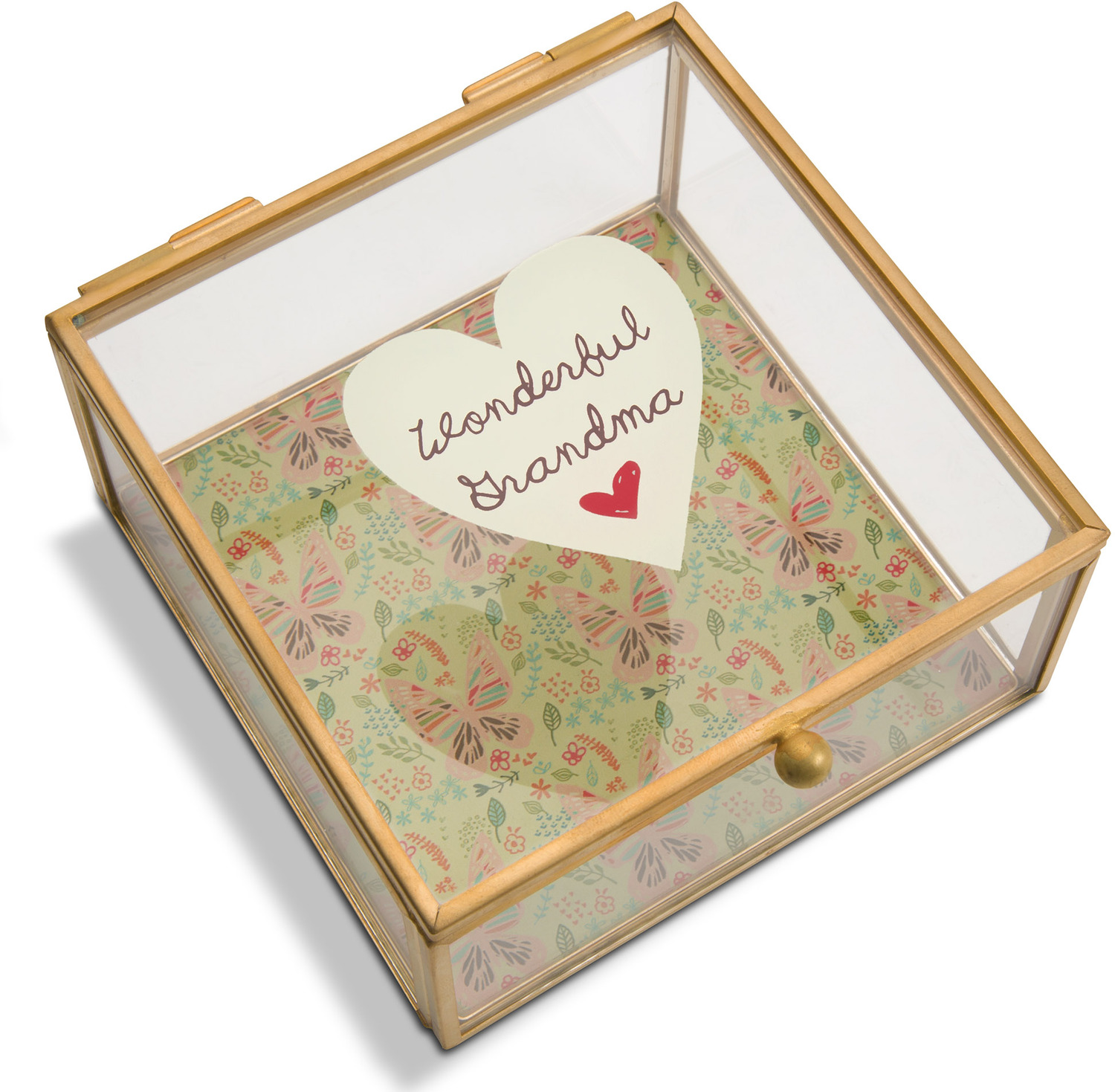 Grandma by A Mother's Love by Amylee Weeks - Grandma - 4.25" x 4.25" Glass Keepsake Box