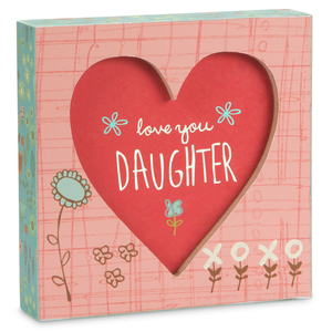 Daughter by A Mother's Love by Amylee Weeks - 4.5" x 4.5" Plaque