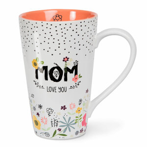 Mom by Love You More - 18 oz Latte Cup