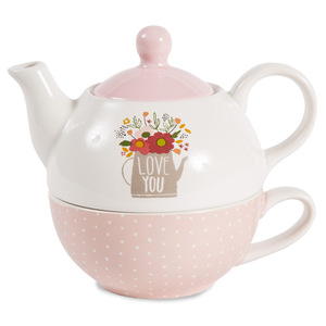 Love You by Bless My Bloomers - 15oz Teapot & 8oz Cup