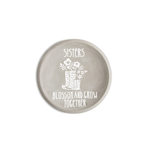 Sisters by Bless My Bloomers - 5" Cement Keepsake Dish