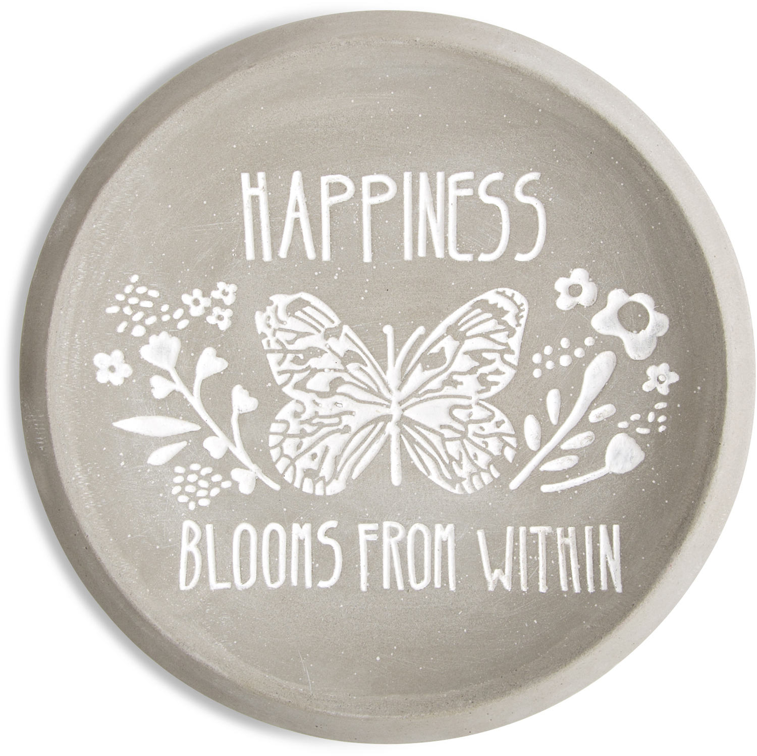 Happiness by Bless My Bloomers - Happiness - 5" Cement Keepsake Dish