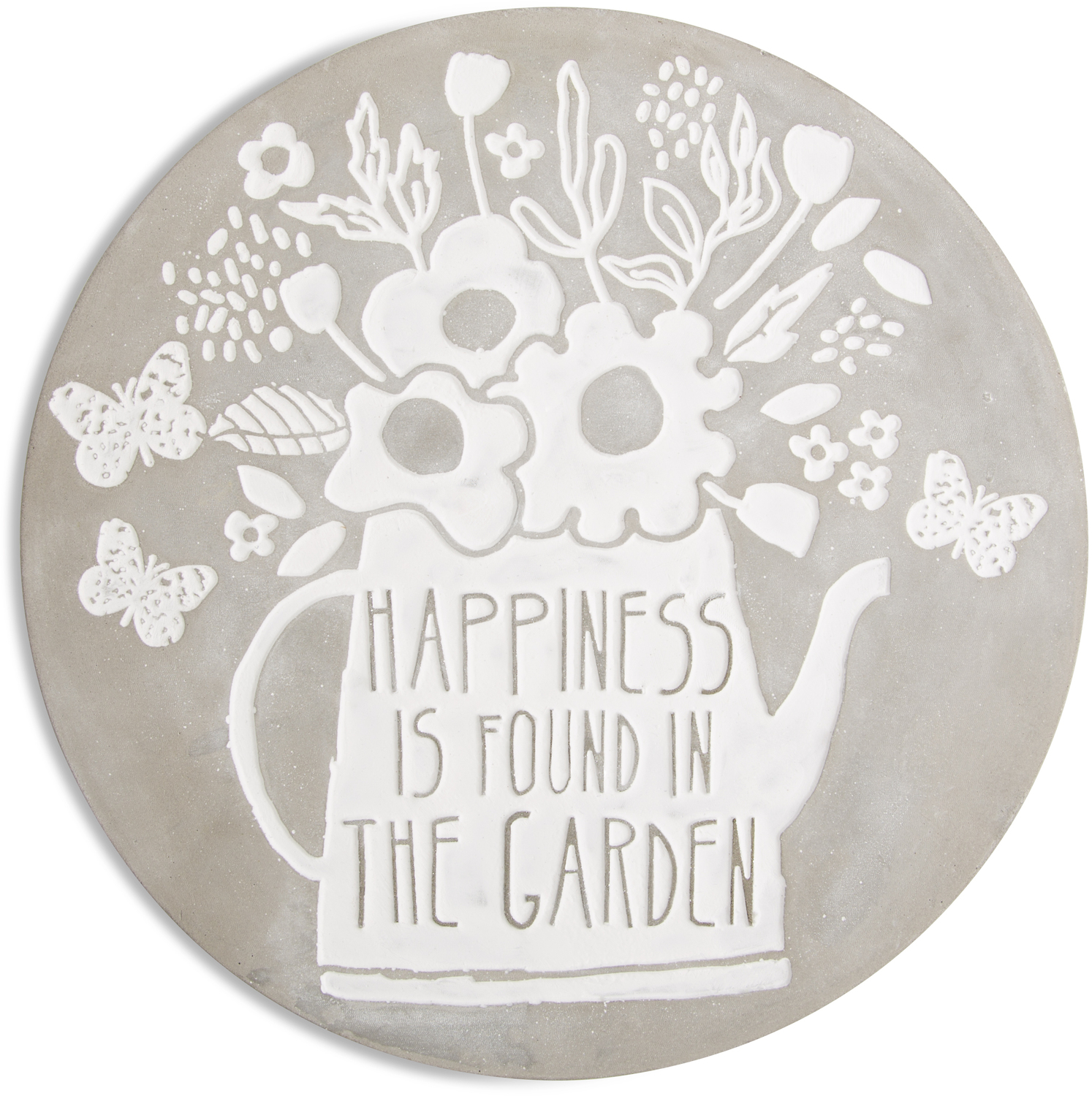 Happiness by Bless My Bloomers - Happiness - 7" Cement Stepping Stone