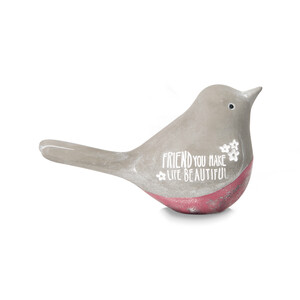 Friend by Bless My Bloomers - 3" Cement Bird