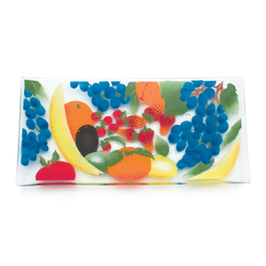 Fruit Medley by Fusion Art Glass - 15" x 8" Serving Tray