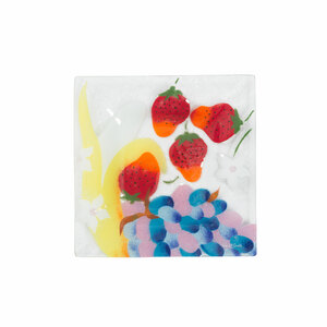 Fruit Medley by Fusion Art Glass - 7" Square Plate