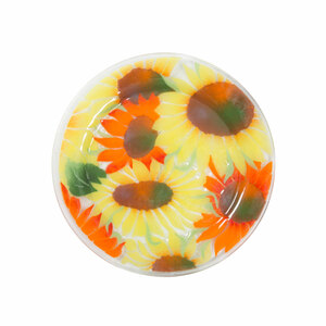 Radiating Sunflowers by Fusion Art Glass - 11" Round Plate
