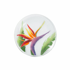 Birds of Paradise by Fusion Art Glass - 8" Round Plate