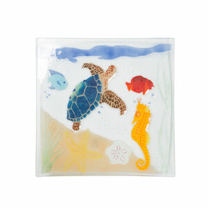 Under the Sea by Fusion Art Glass - 10" Square Plate
