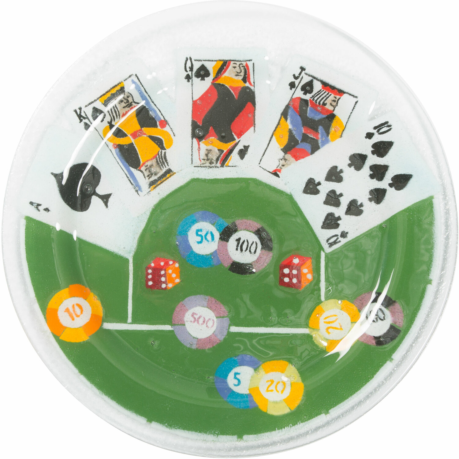 Casino by Fusion Art Glass - Casino - 11" Round Plate